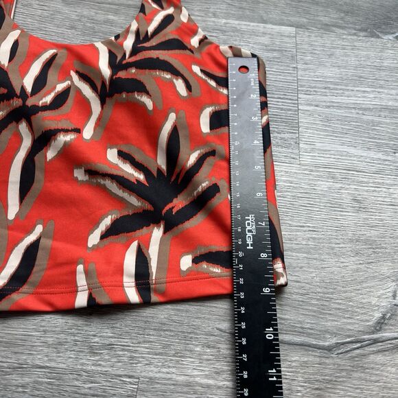 Sage Collective Crop Top Biker Shorts Set Women's  Red Palm Print NWT $115 SMALL - Picture 4 of 11